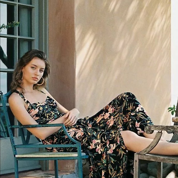 Anthropologie Gabriela ruffle maxi dress med new - Picture 4 of 8